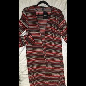 Stripped long cardigan